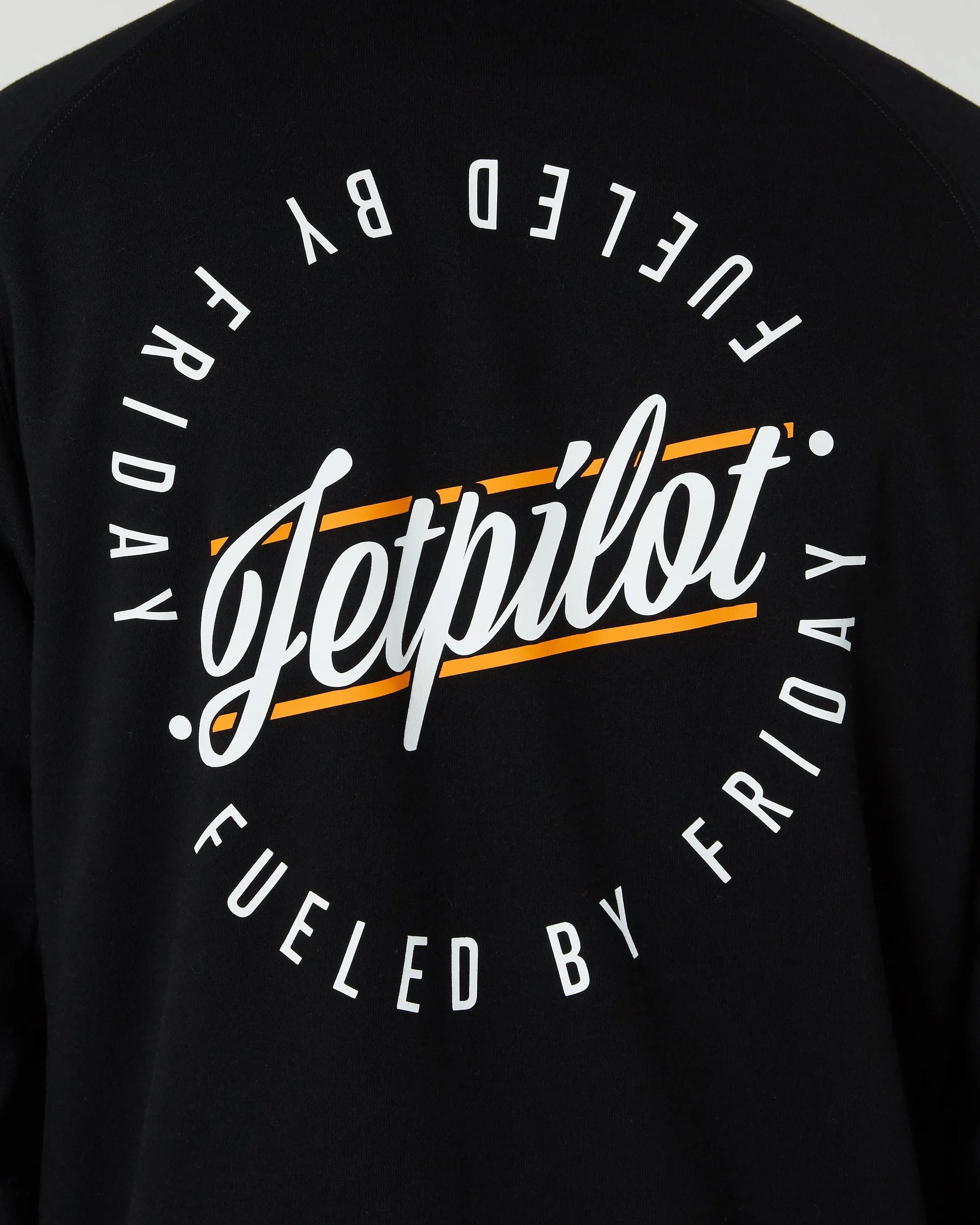 JP Friday Mens Zip-Up Hoodie - Black