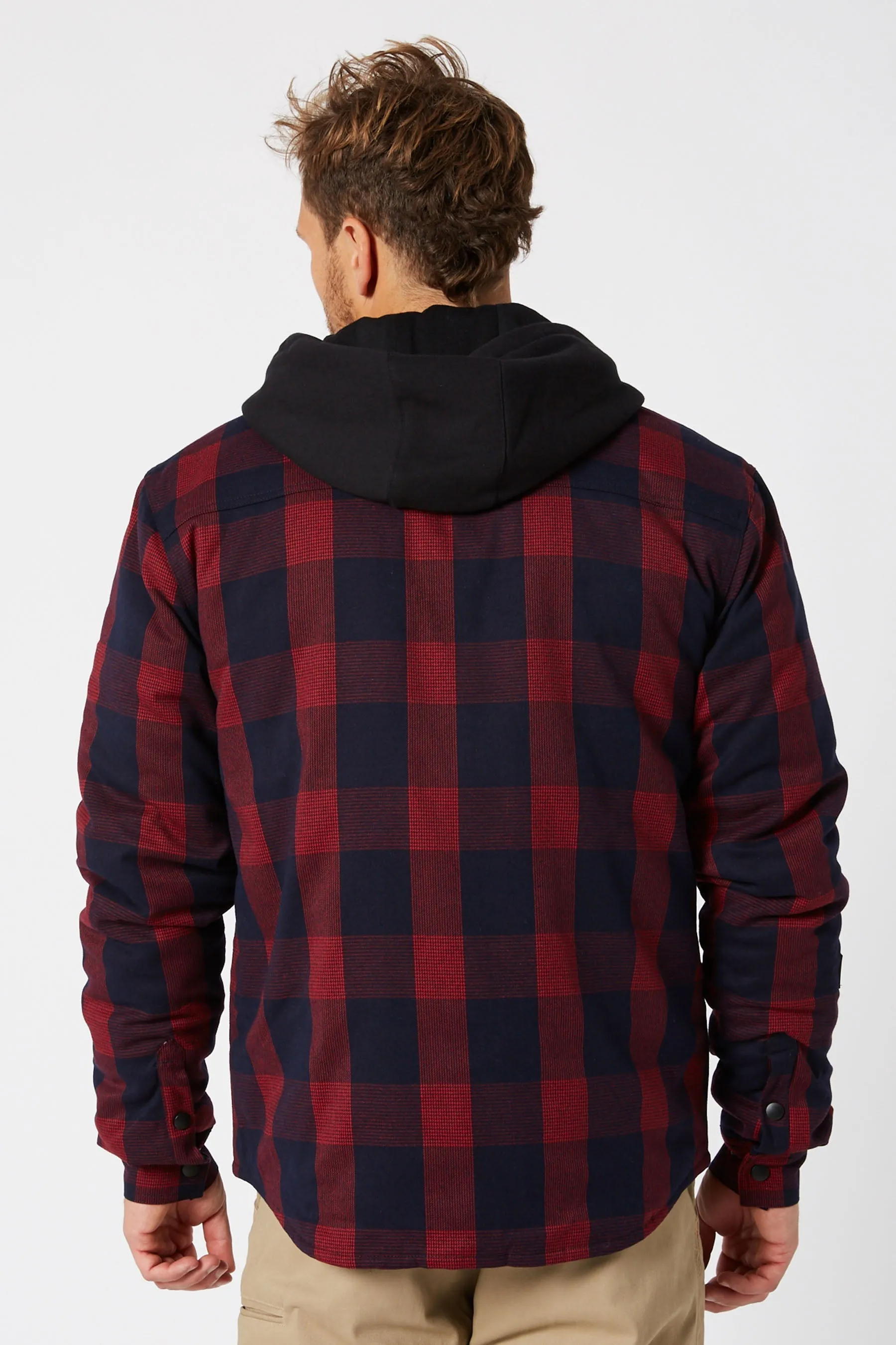 JP Quilted Flannel Jacket - Red