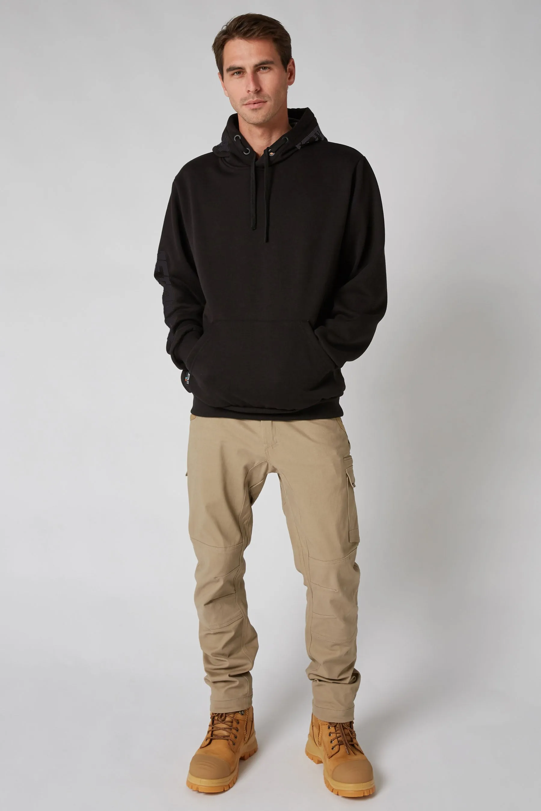 JP Sparked Mens Pullover Hoodie - Black/Coal