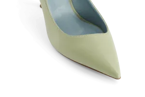 Juliette Apple Leather Vegan Heeled Pumps | Green