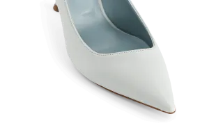 Juliette Apple Leather Vegan Heeled Pumps | Ice Blue