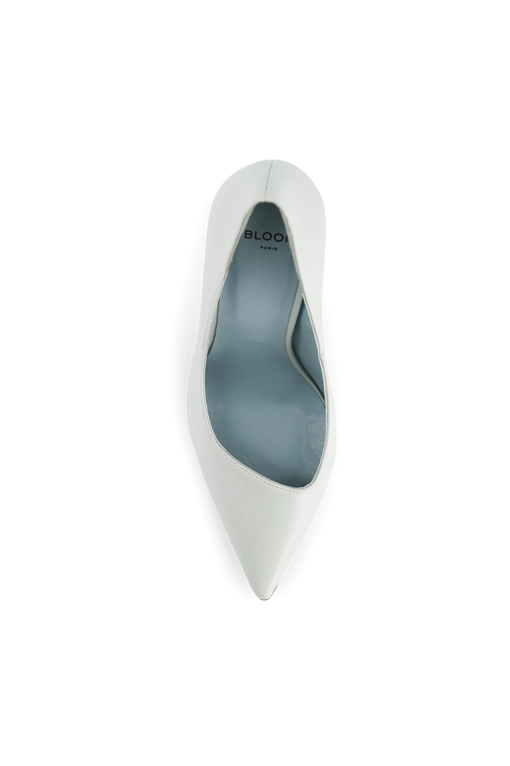 Juliette Apple Leather Vegan Heeled Pumps | Ice Blue