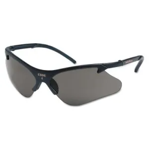 Kimberly-Clark Professional Code 4* Safety Eyewear, Smoke Lens, Polycarbonate, Anti-Scratch, Black Frame, 19836