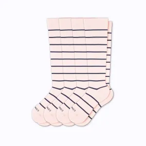 Knee-High Compression Socks - 4 Pack Stripes Bundle