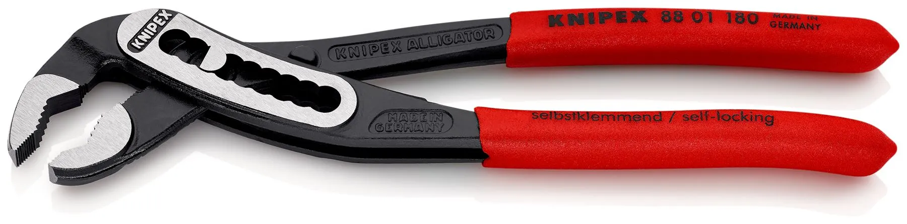 KNIPEX Alligator Water Pump Pliers 180mm Plastic Coated Handles Non Slip 88 01 180
