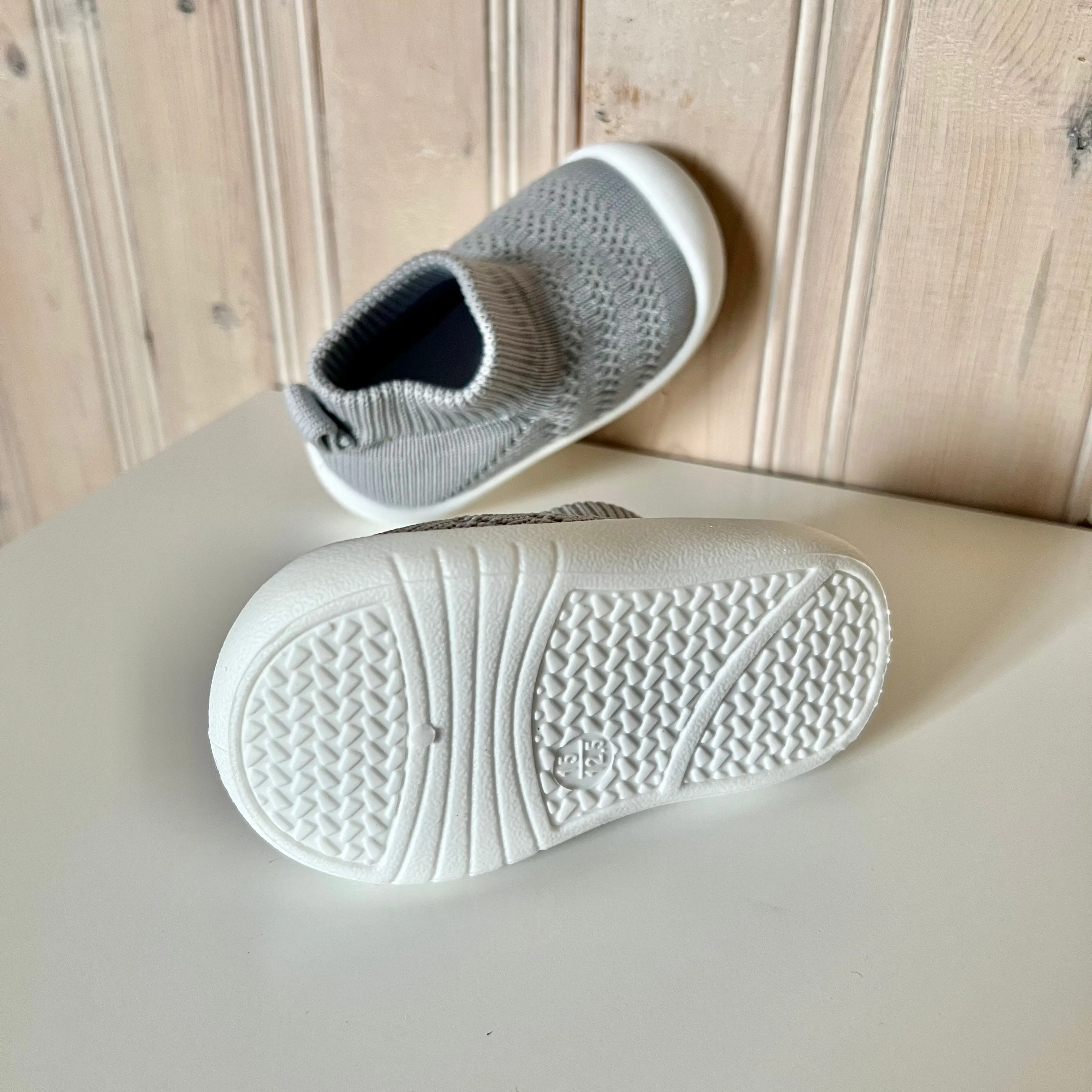 Knit Ankle Shoes - Grey