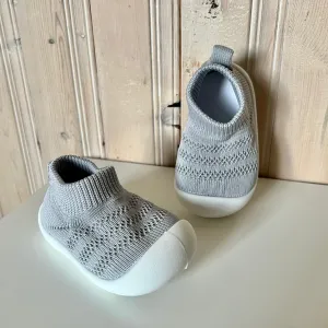 Knit Ankle Shoes - Grey