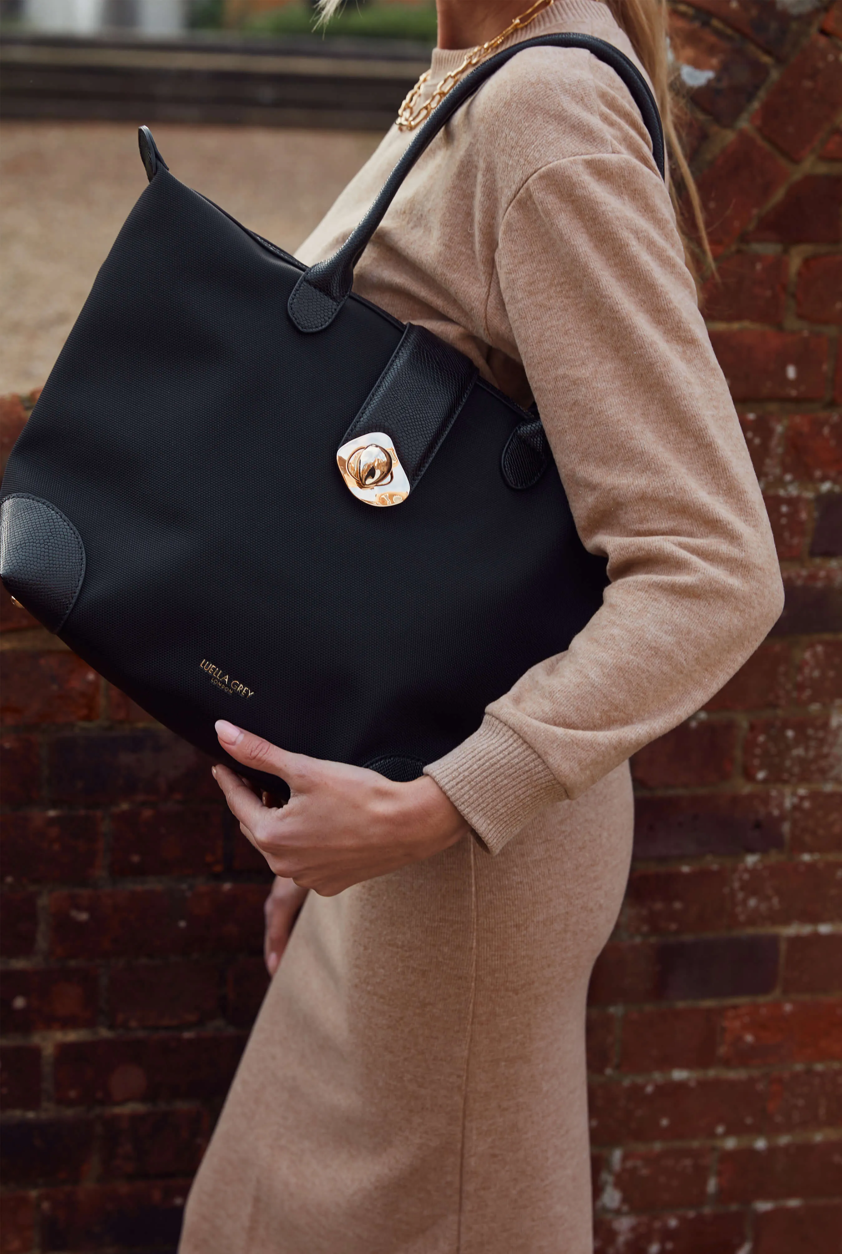 Lara Black Laptop Work Tote