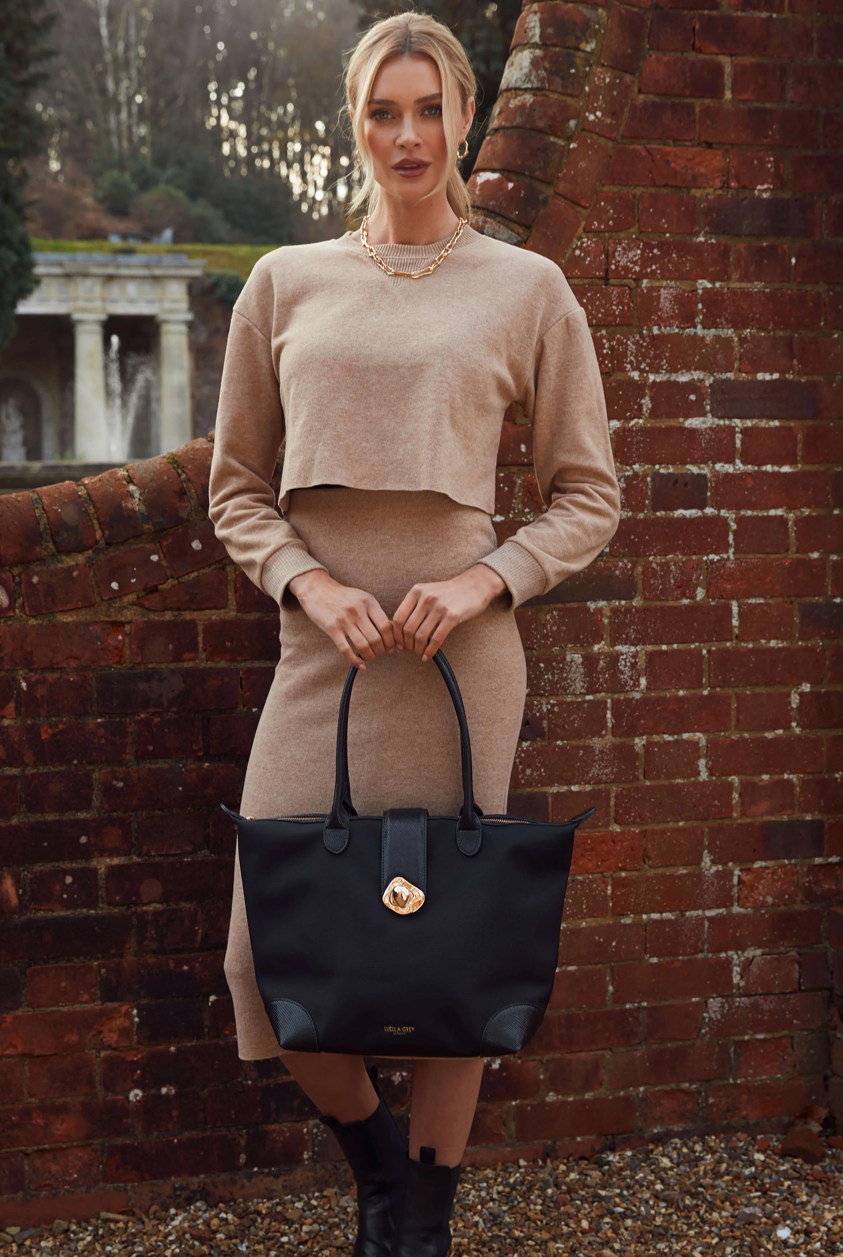 Lara Black Laptop Work Tote