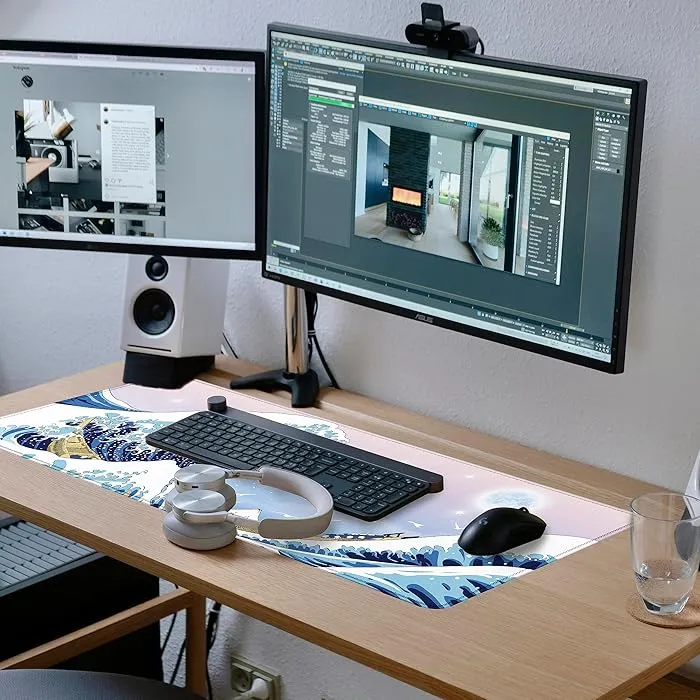 Large Extended Gaming Mouse Pad Stitched Non-Slip
