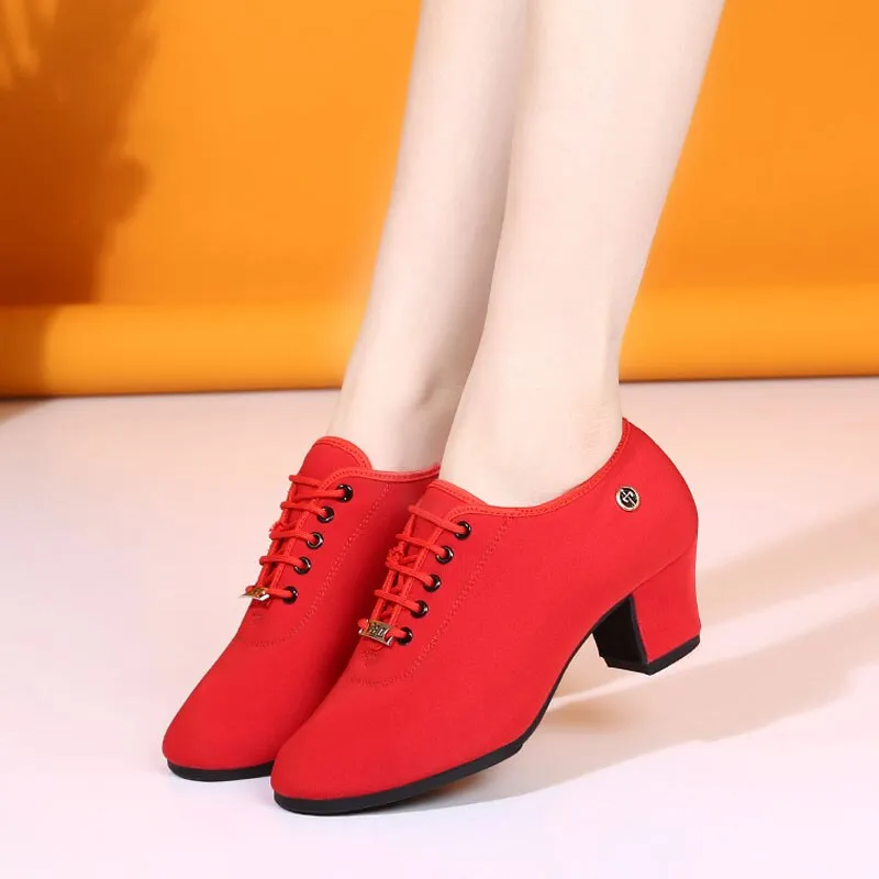 Latin Dance Shoes Women Salsa Jazz Shoes Stretch Cloth Ballroom Dancing Shoe Soft Sole Ladies Dance Sneakers Women's Shoes