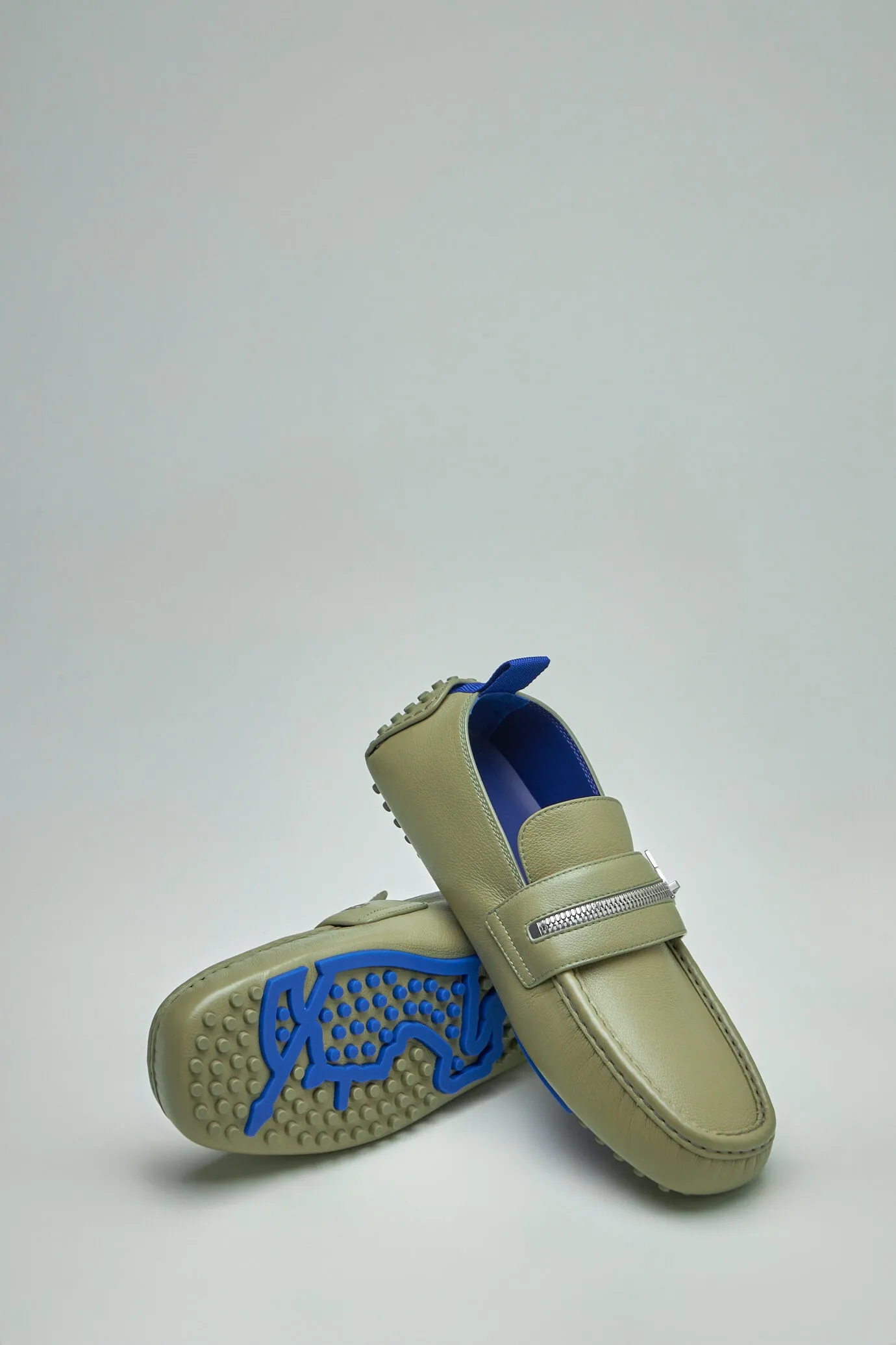 Leather Motor Low Loafers