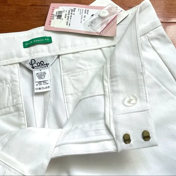 LILLY PULITZER palm beach Courtney 65204 white Capri- pants shorts 4