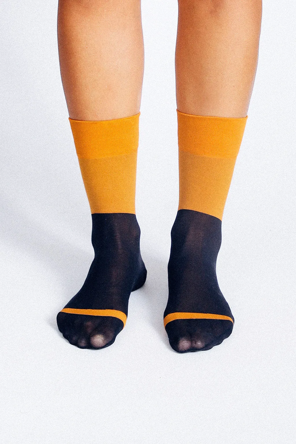 Lily Color Block Nylon Ankle Sock