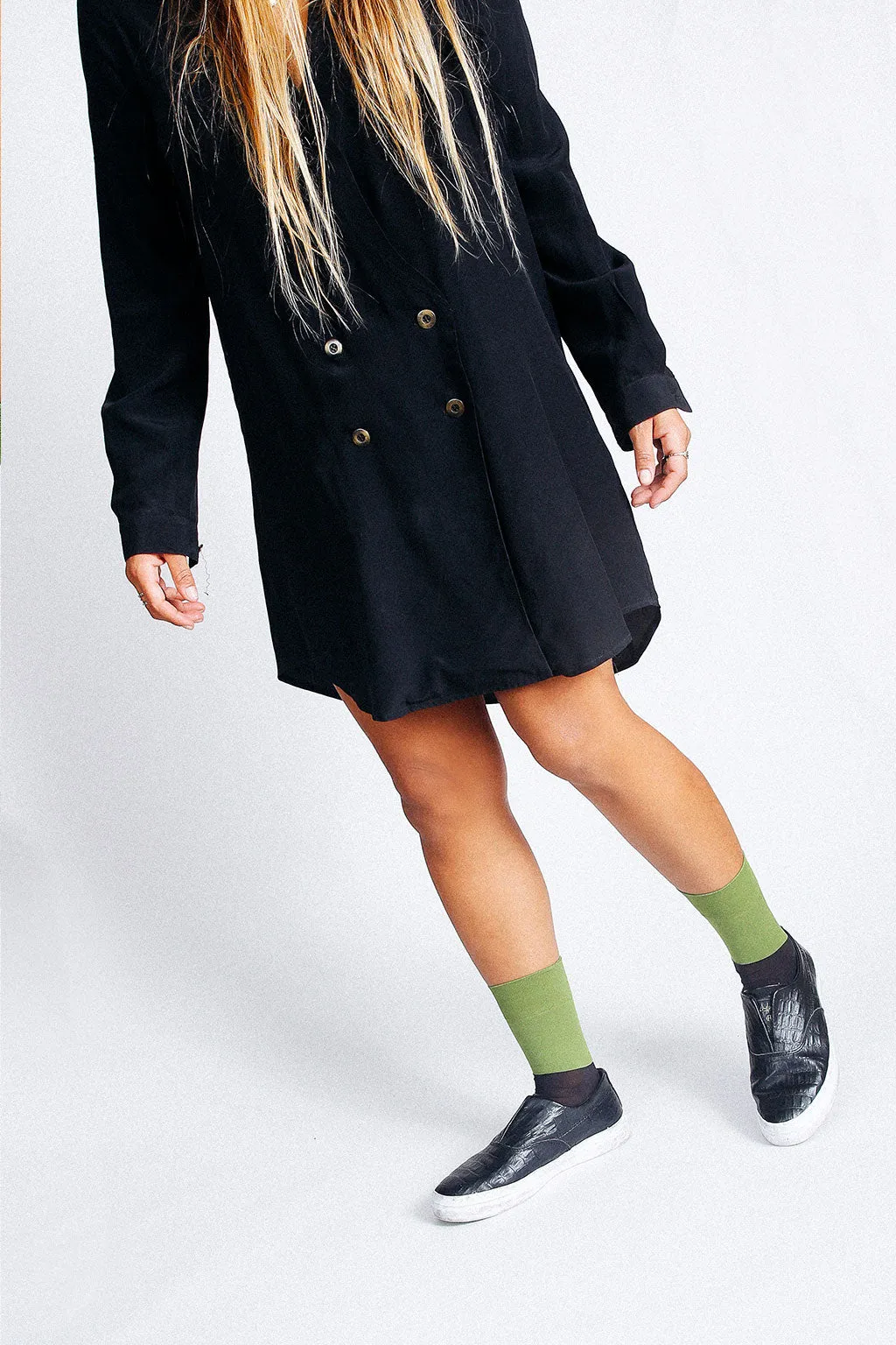 Lily Color Block Nylon Ankle Sock
