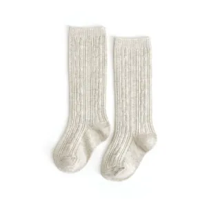 Little Stocking Co Knee High Socks - Heathered Ivory