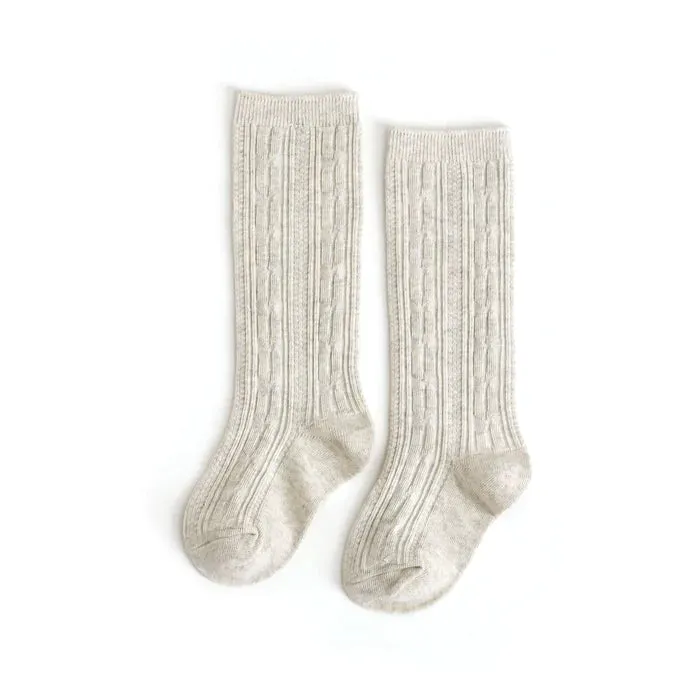 Little Stocking Co Knee High Socks - Heathered Ivory