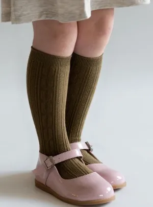 Little Stocking Co Knee High Socks - Olive