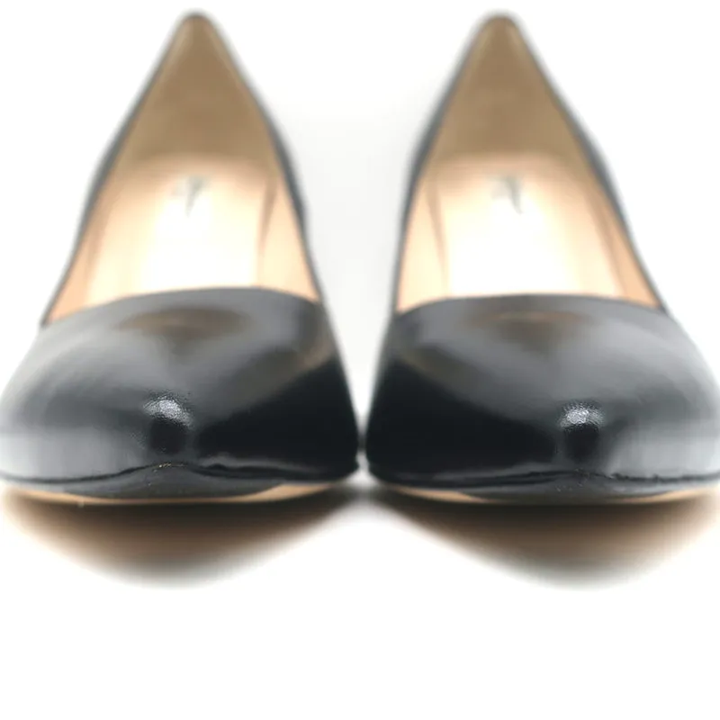 LK Bennett Fern Pumps Black Leather Size 40 Pointed Toe Heels NEW