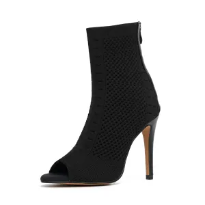 Lou noir - Talons stilettos slim - Prête à expédier