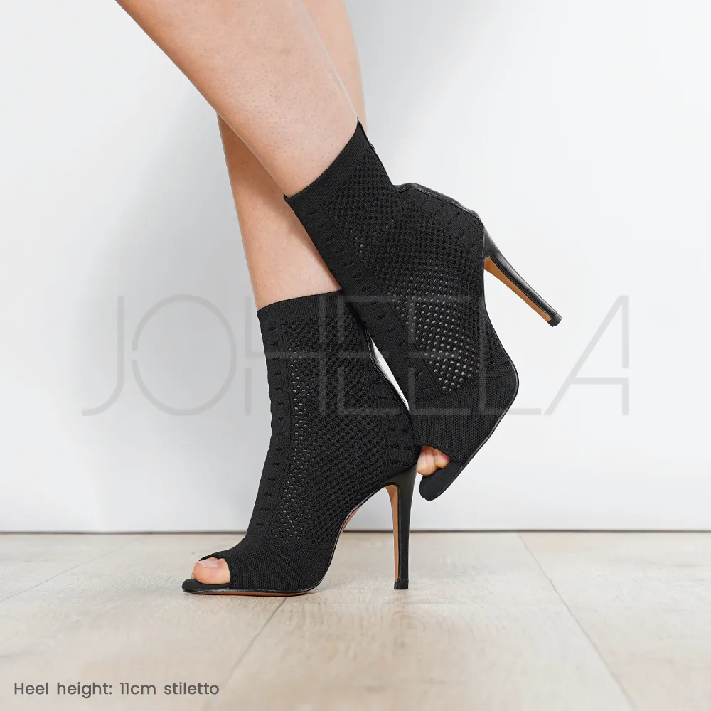 Lou noir - Talons stilettos slim - Prête à expédier