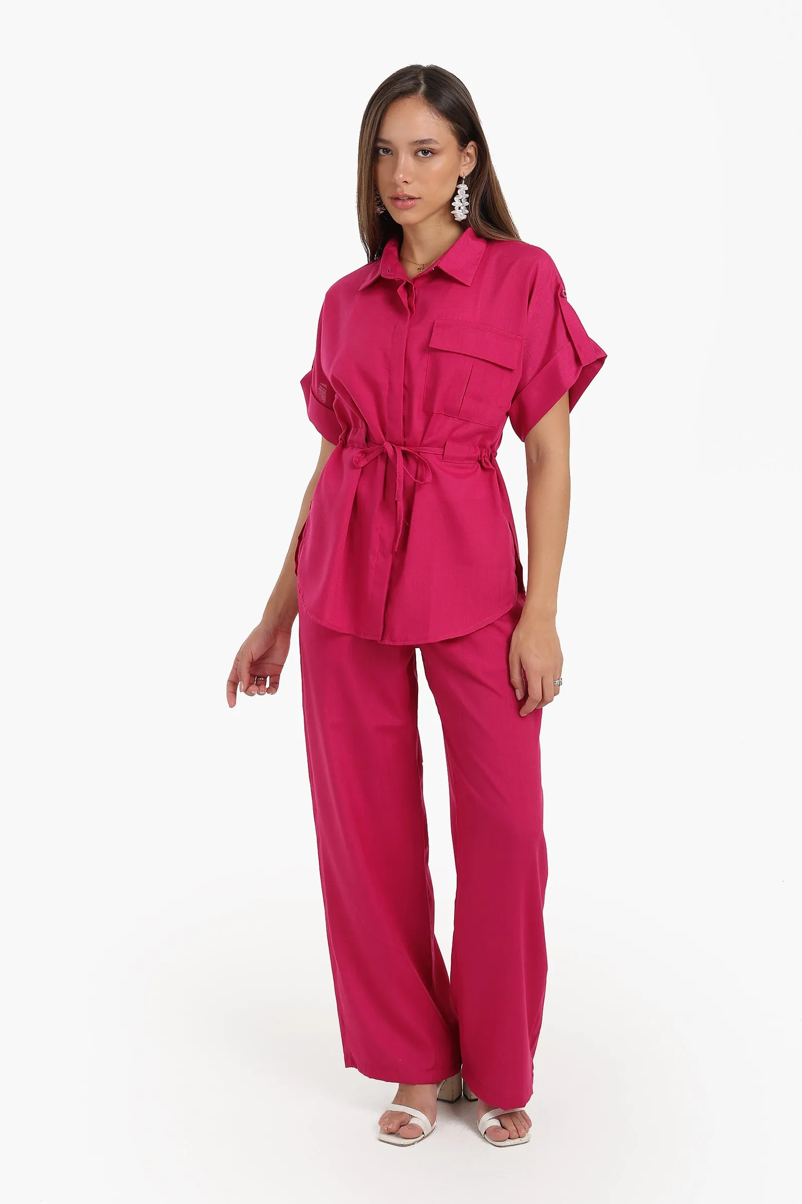 Lounge Shirt with Drawstring Waist