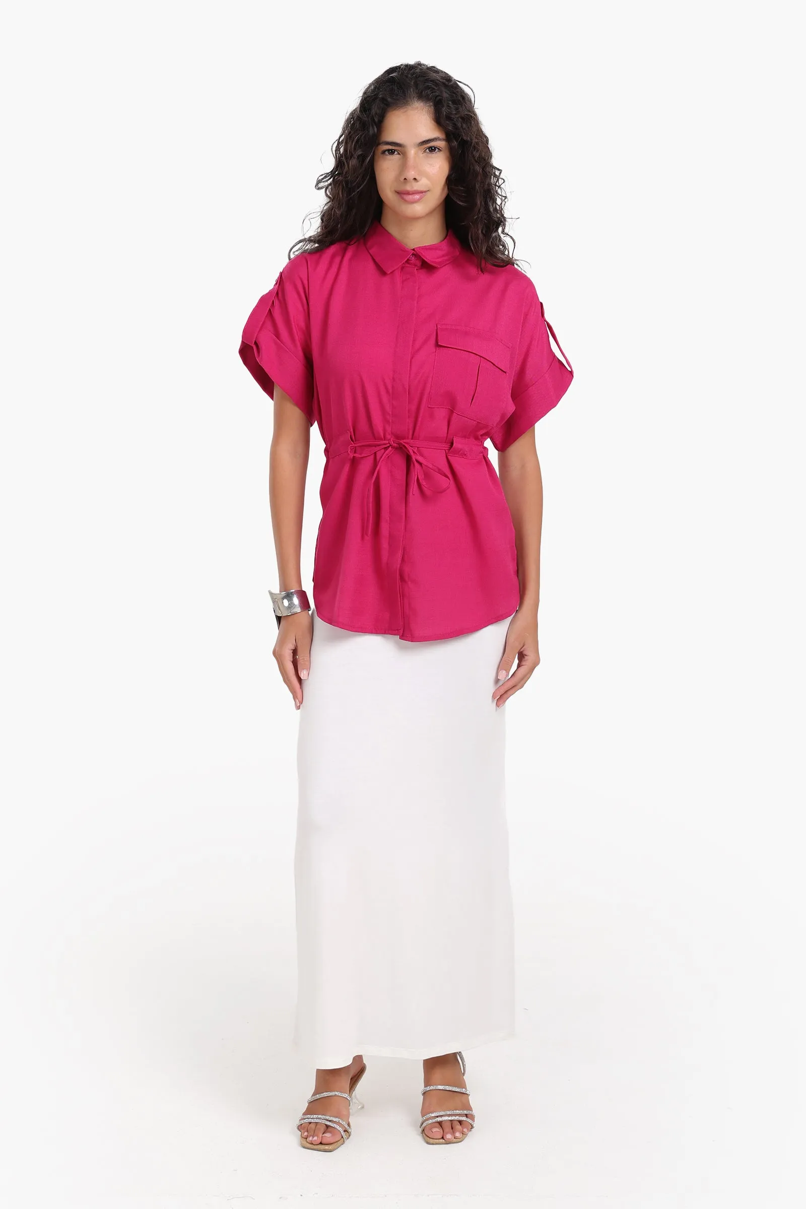 Lounge Shirt with Drawstring Waist