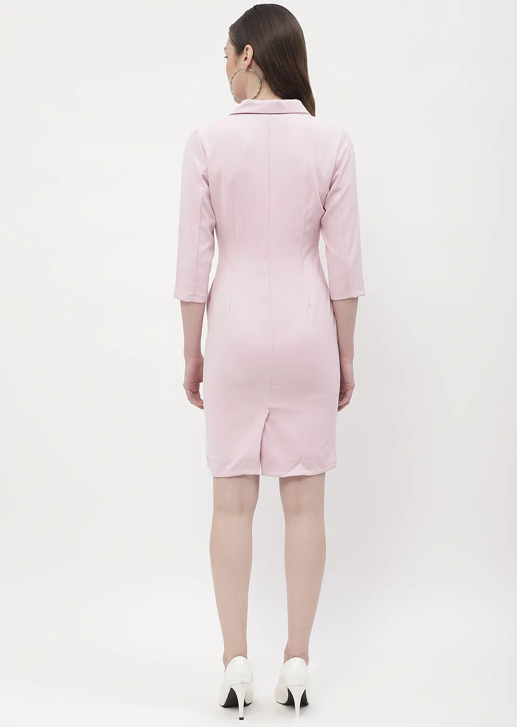 Madame  Front Cut-Out Pink Dress