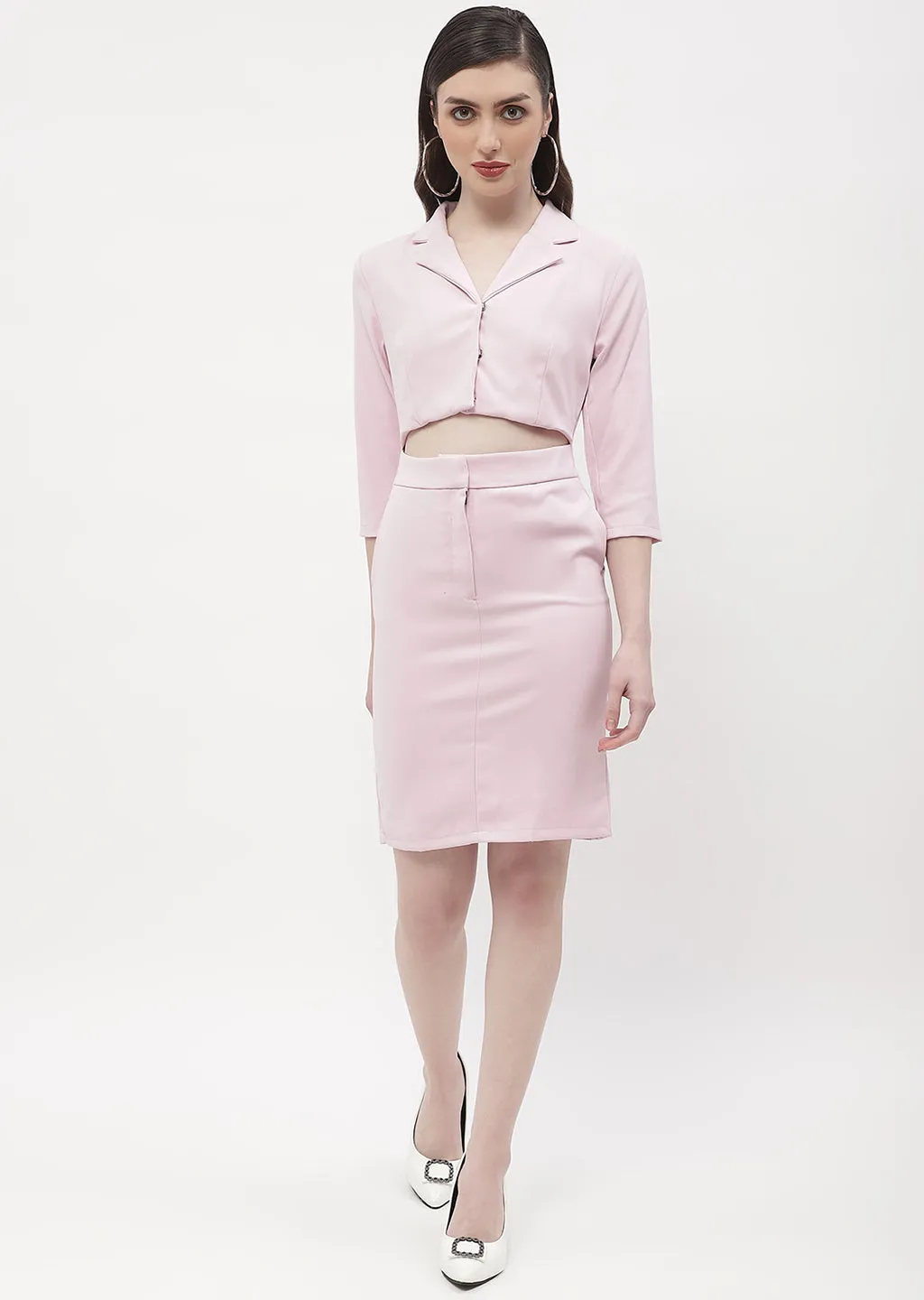 Madame  Front Cut-Out Pink Dress