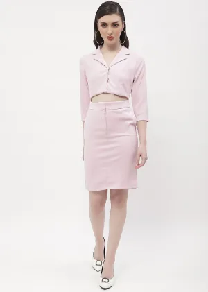 Madame  Front Cut-Out Pink Dress