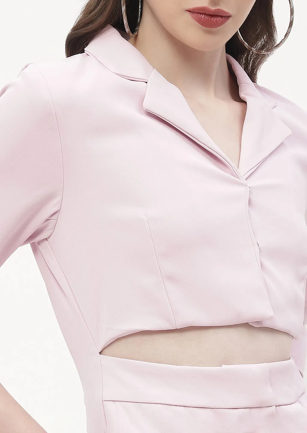 Madame  Front Cut-Out Pink Dress