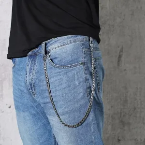 Men Chains Jeans Biker Motorcycle Couture Handcuff Necklace Silver Tone Punk Rock Cowboy Western Wallet Chain Male Accessories