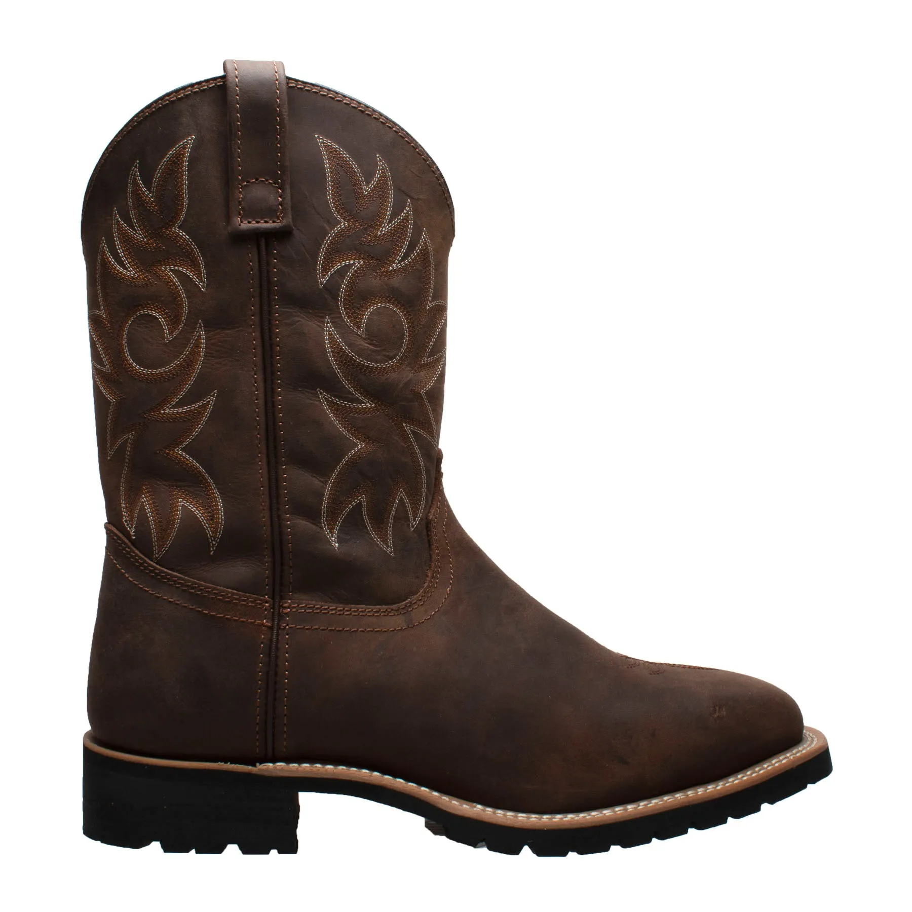 Men's 12" Steel Toe Work Western Brown - 9858