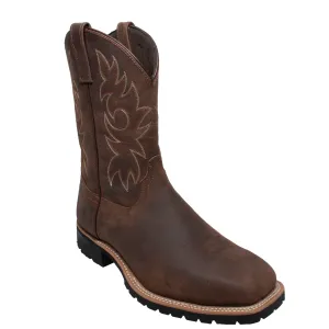 Men's 12" Steel Toe Work Western Brown - 9858
