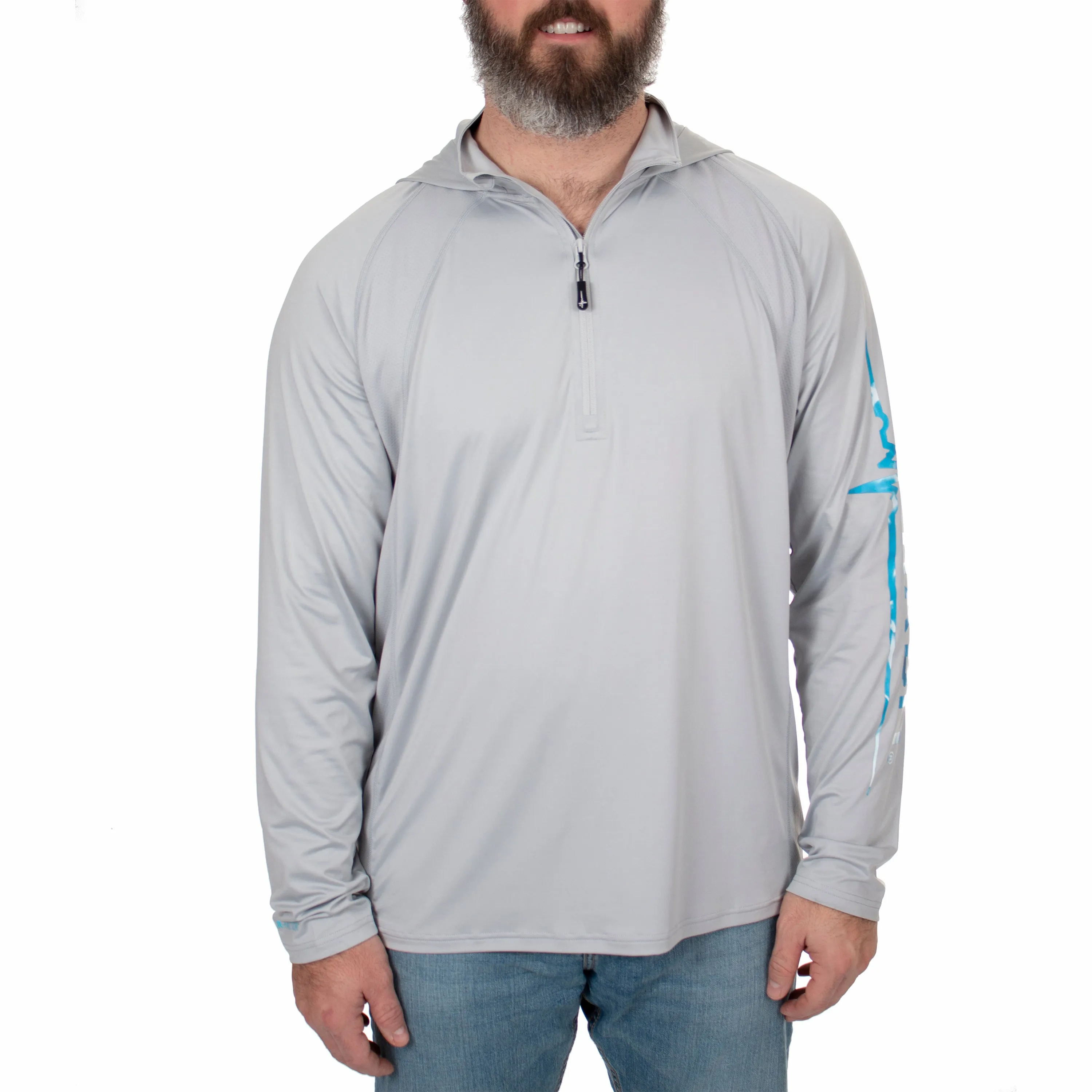 Men's Hooded 1/4 Zip Performance Layer