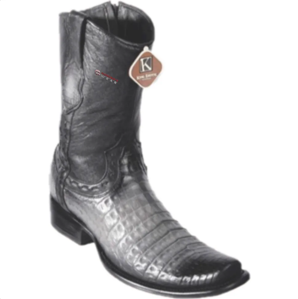 Men’s King Exotic Caiman Belly Ankle Boots Dubai Toe