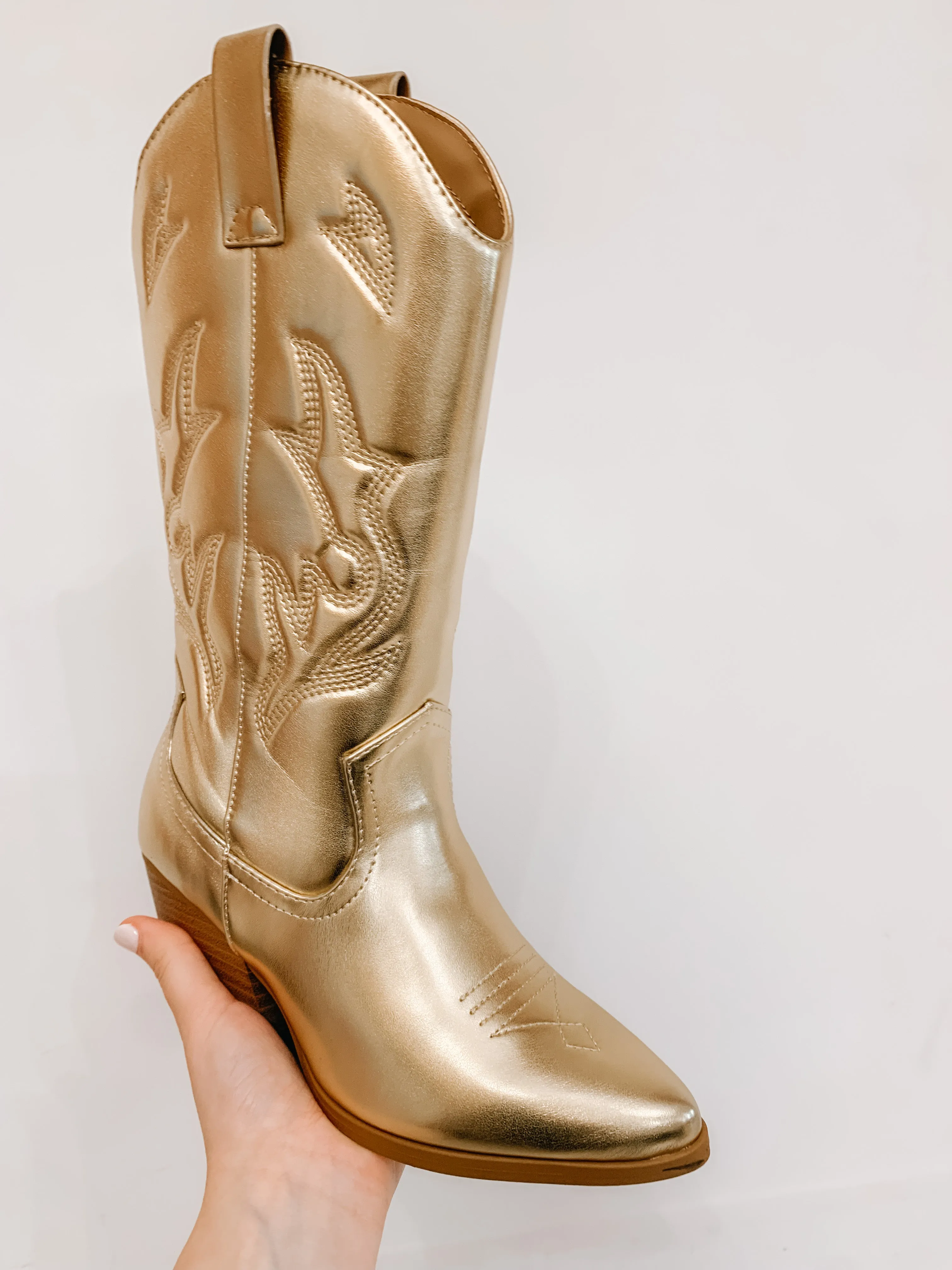 Metallic Gold Cowboy Boots