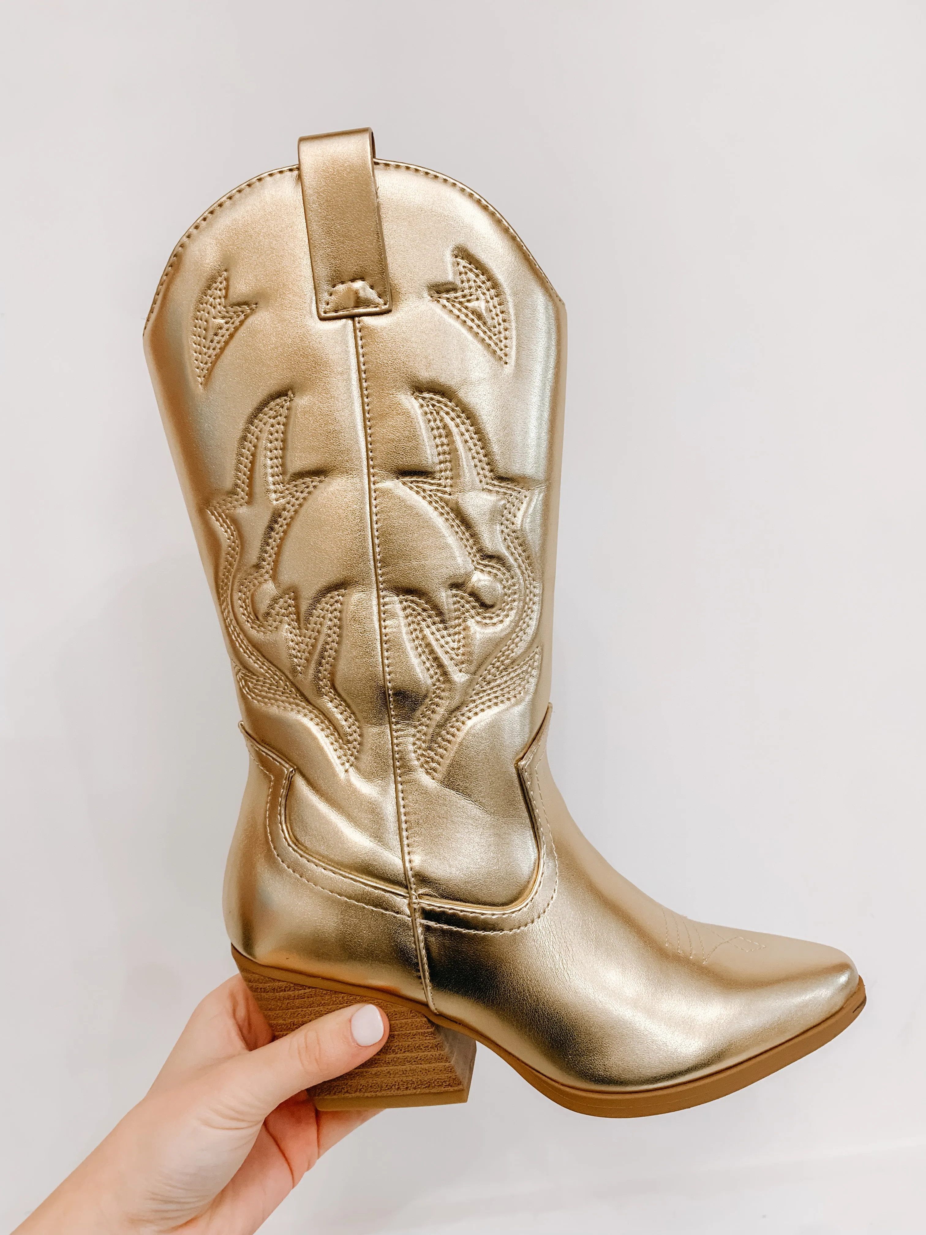 Metallic Gold Cowboy Boots