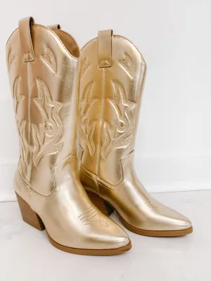Metallic Gold Cowboy Boots