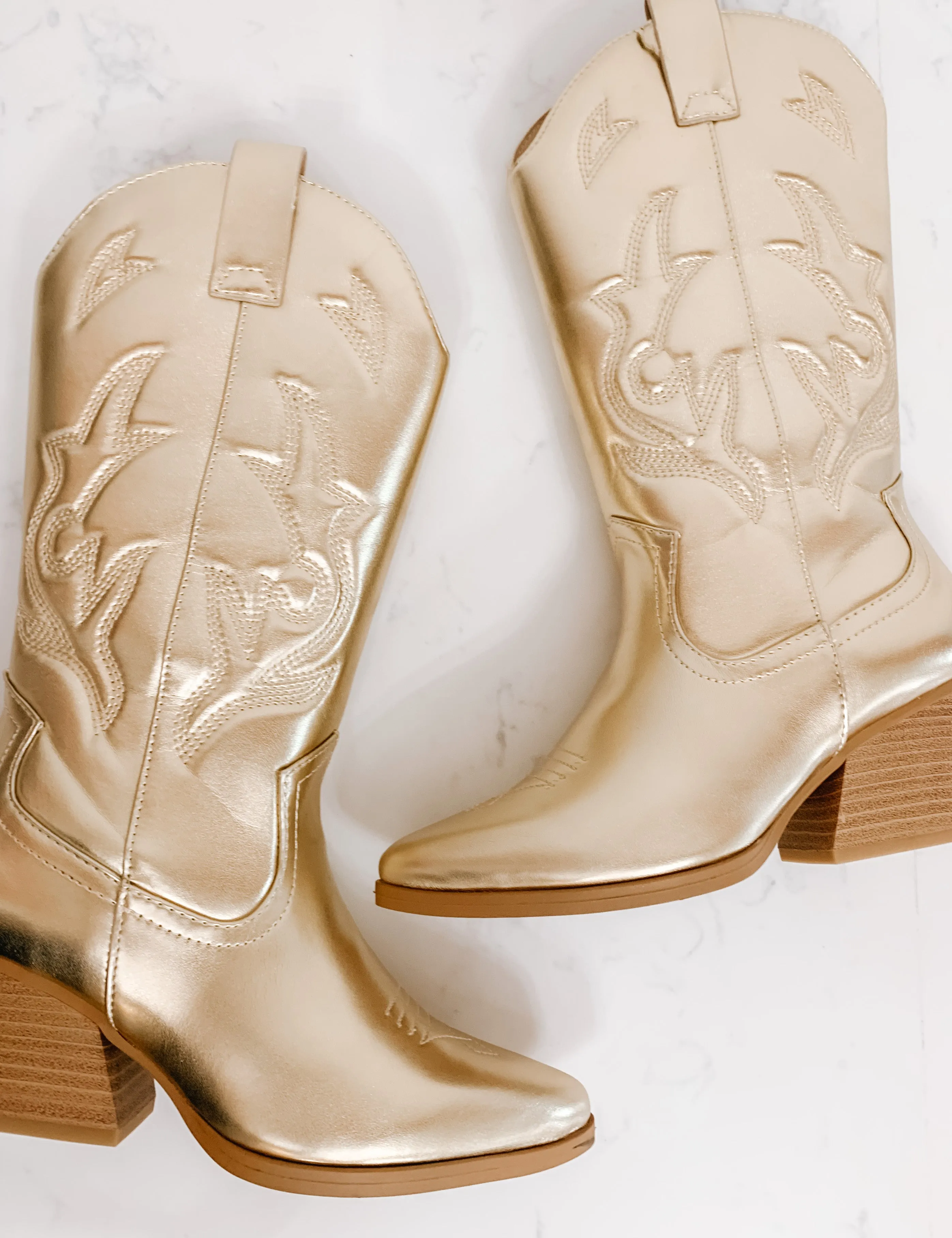 Metallic Gold Cowboy Boots
