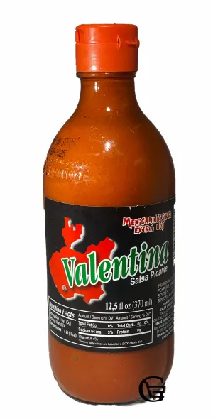 Mexican hot -(Extra hot) sauce Valentina- Salsa extra picante Valentina.