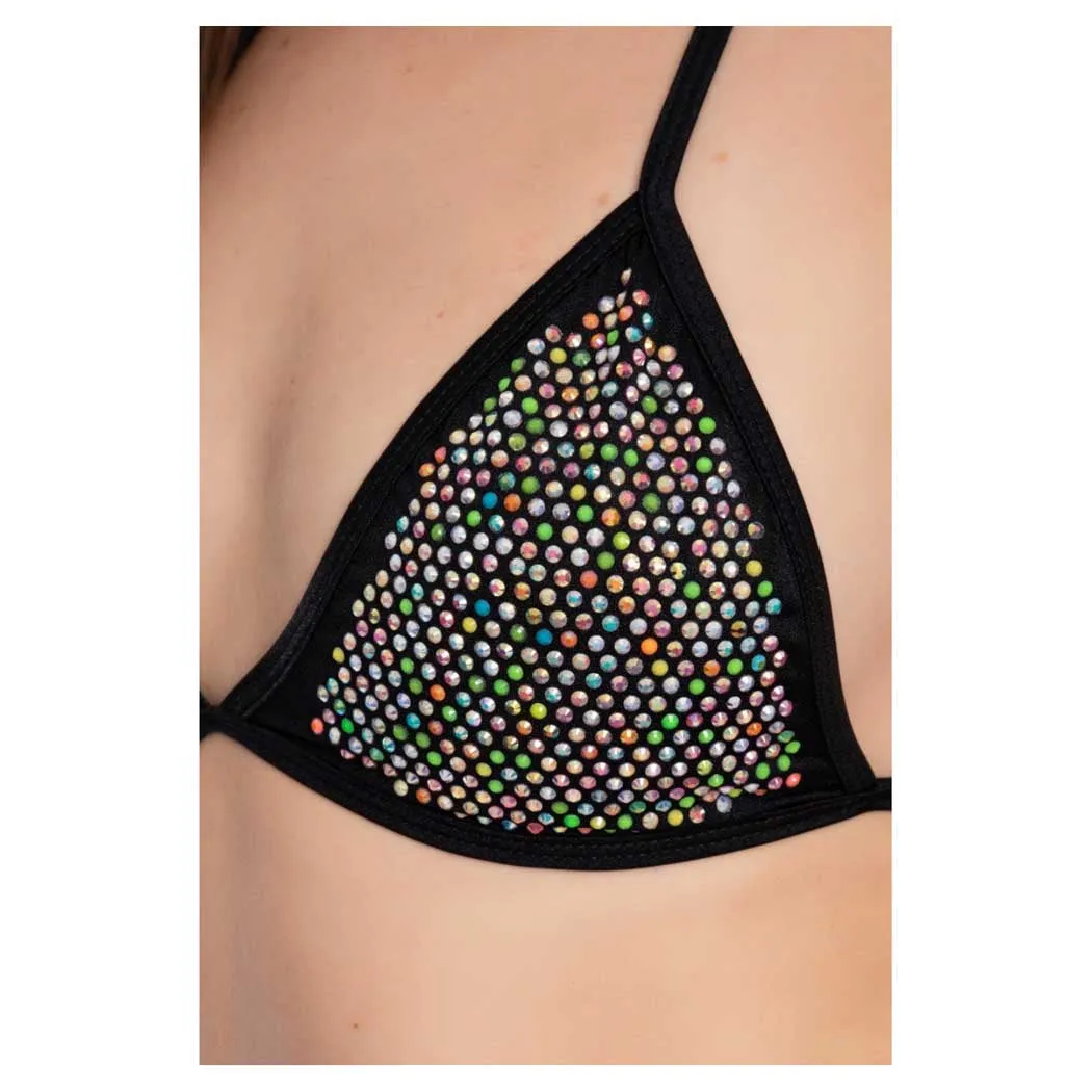Midnight Ballerina Rhinestone Bikini Set