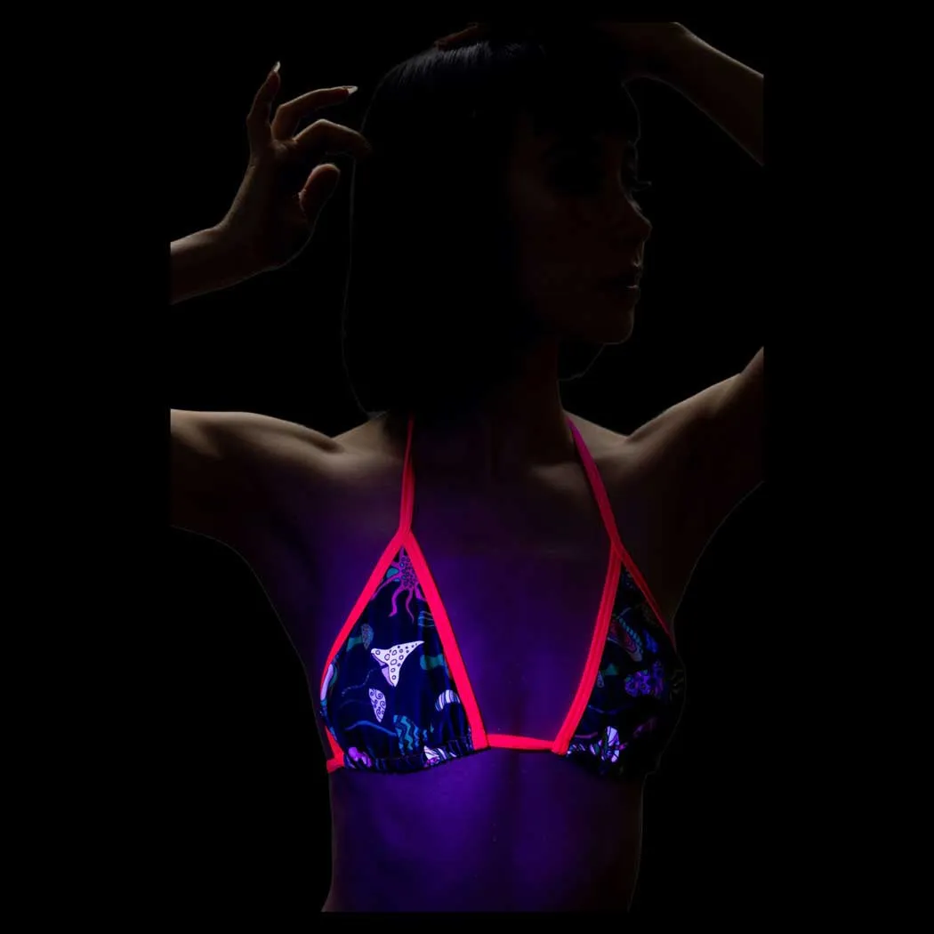 Midnight Ballerina Shroom Glow In The Dark Dance Bikini Set