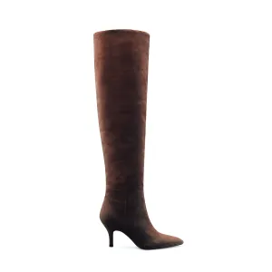 Milly Brown Kitten Heeled Boot