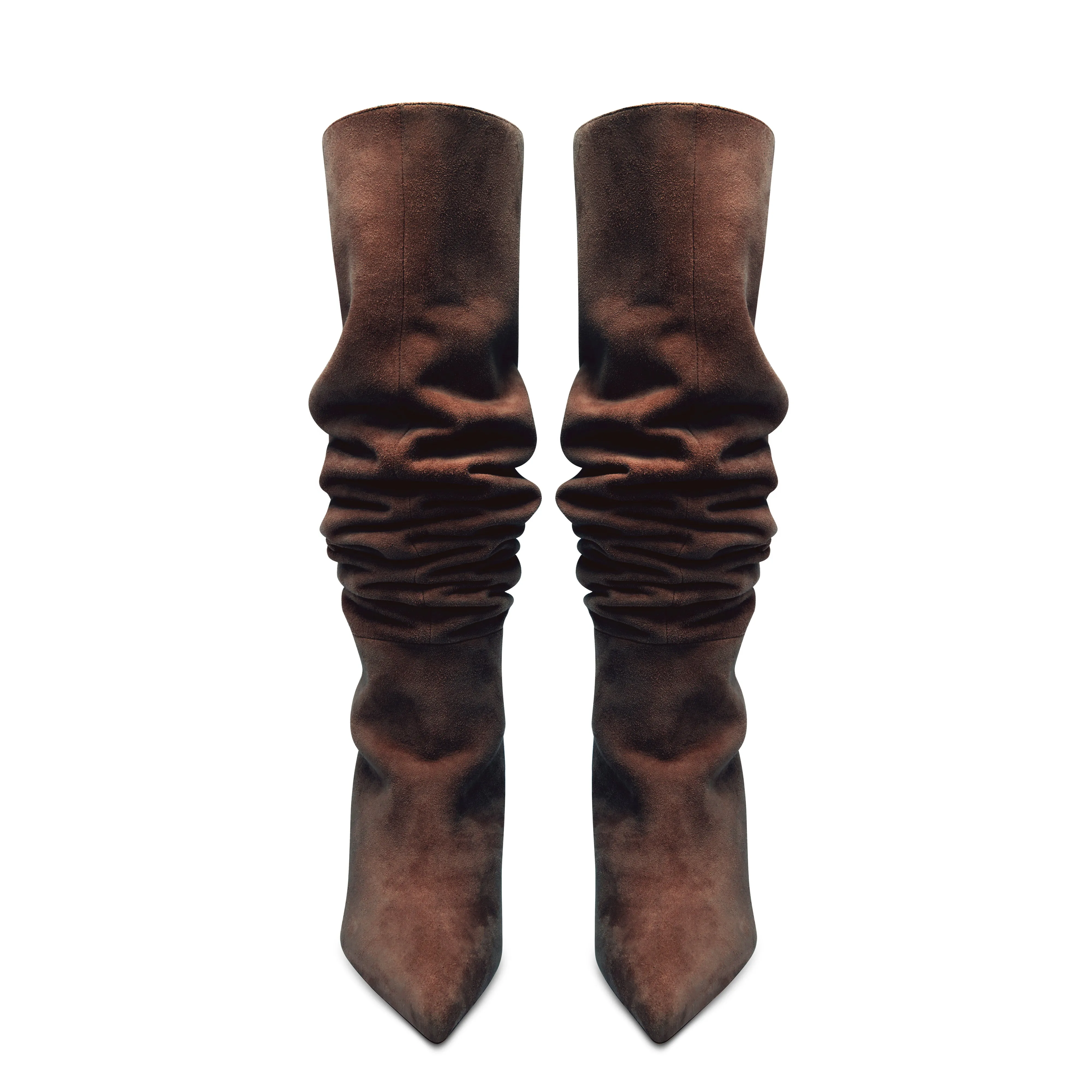 Milly Brown Kitten Heeled Boot
