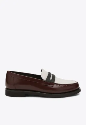 Minimal Calfskin Penny Loafers