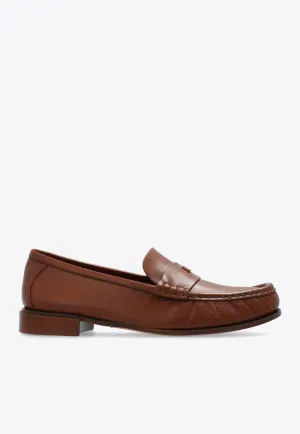 MM Logo Leather Loafers