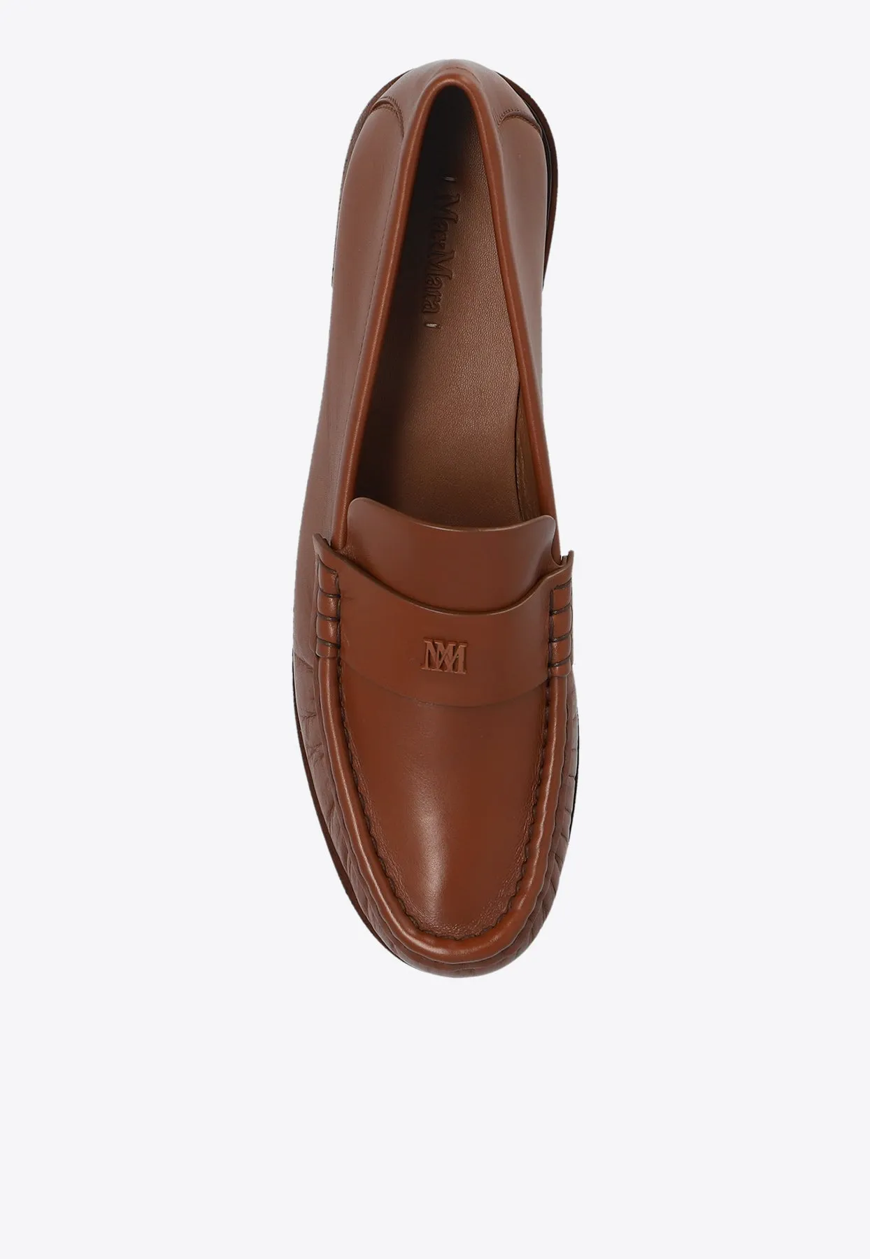 MM Logo Leather Loafers