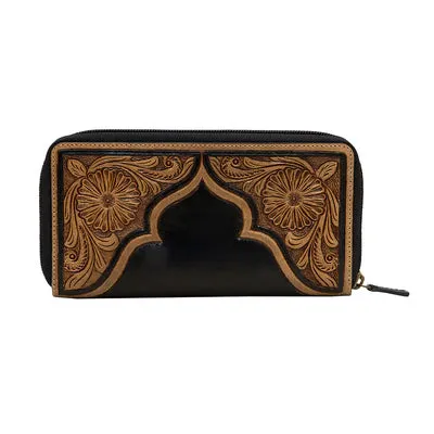 Myra Crimson Square Wallet