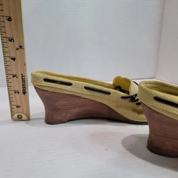 Naturalizer Slip On Leather Wedges Size 7.5